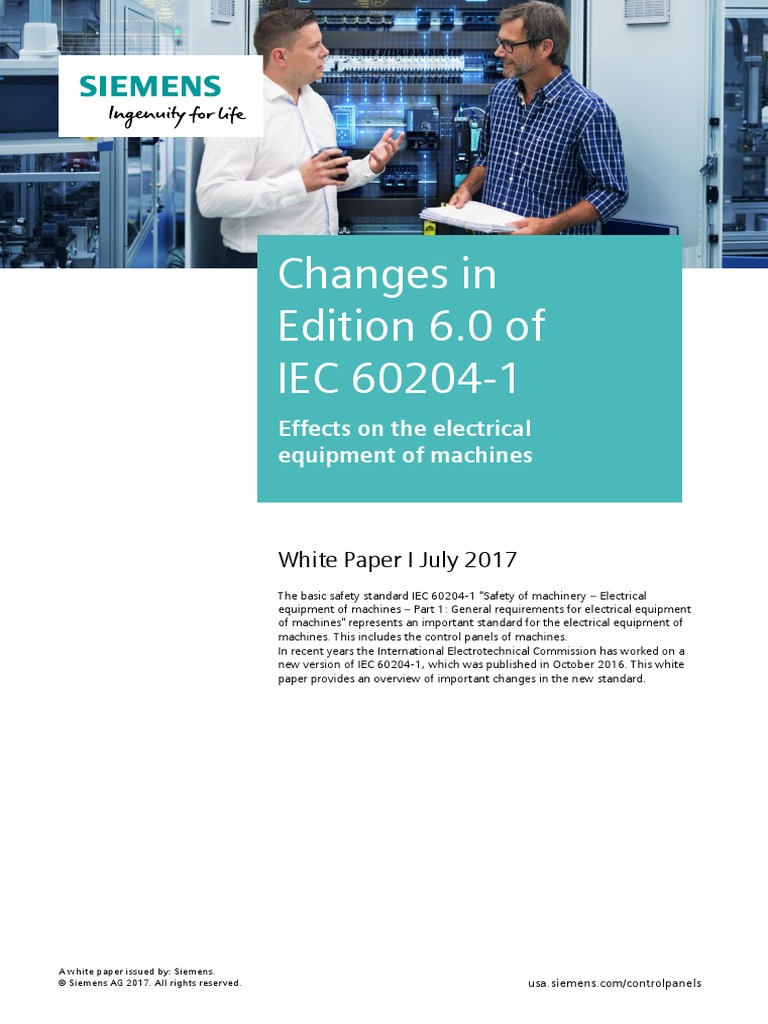 Changes in Edition 6.0 of IEC 60204-1: Effects On The Electrical ...