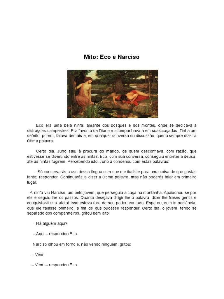 Mito - Eco e Narciso | PDF, image size:768x1024