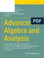 Advances in Algebra and Analysis: V. Madhu A. Manimaran D. Easwaramoorthy D. Kalpanapriya M. Mubashir Unnissa Editors