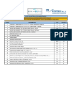 Lista de Materiales Suministrados