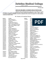 AHS Degree Prelim Notice Board List 2022