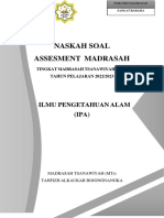 Naskah Soal Assesment Madrasah: Ilmu Pengetahuan Alam (IPA)
