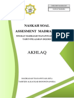 Akhlaq: Naskah Soal Assesment Madrasah