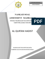 Al Qur'An Hadist: Naskah Soal Assesment Madrasah