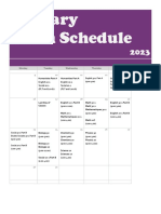 January Exam Schedule