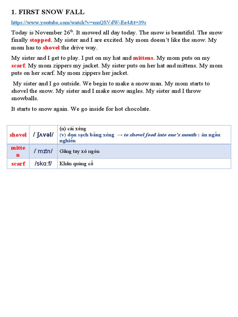 First Snowfall Fun and Activities | PDF