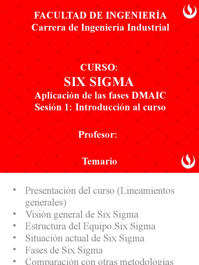 Sesión 1 - Six - Sigma | PDF | Six Sigma | Lean Manufacturing