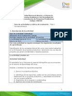 Guia de Actividades y Rúbrica de Evaluación - Unidad 1 - Fase 1 Conceptualización