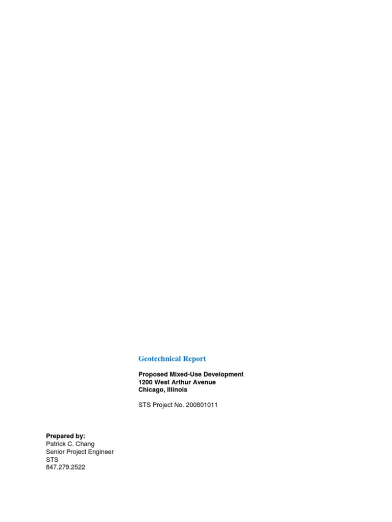 1210 W Arthur Ave PDF Deep Foundation Geotechnical Engineering