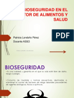 Bioseguridad en El Sector de Alimentos Y Salud: Patricia Londoño Pérez Docente ASSO