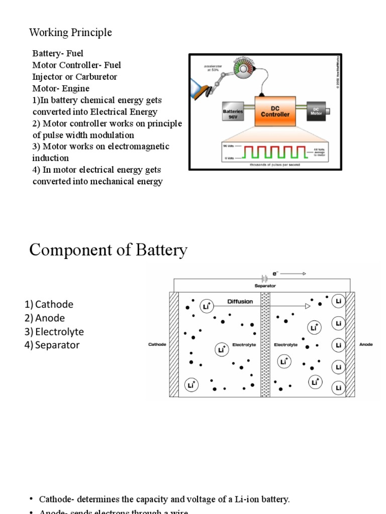 Working Principle PDF Electric Motor Rechargeable Battery