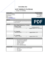 Lalit Mohan Pathak: Curriculum-Vitae