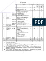 6 Semester: SL - No Category of Course Code No Course Title Credits Marks Total Contact Hours Per Week L P