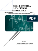 Secuencia Didáctica: Aplicación de Integrales