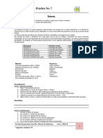 Síntesis de ésteres aromáticos y su identificación