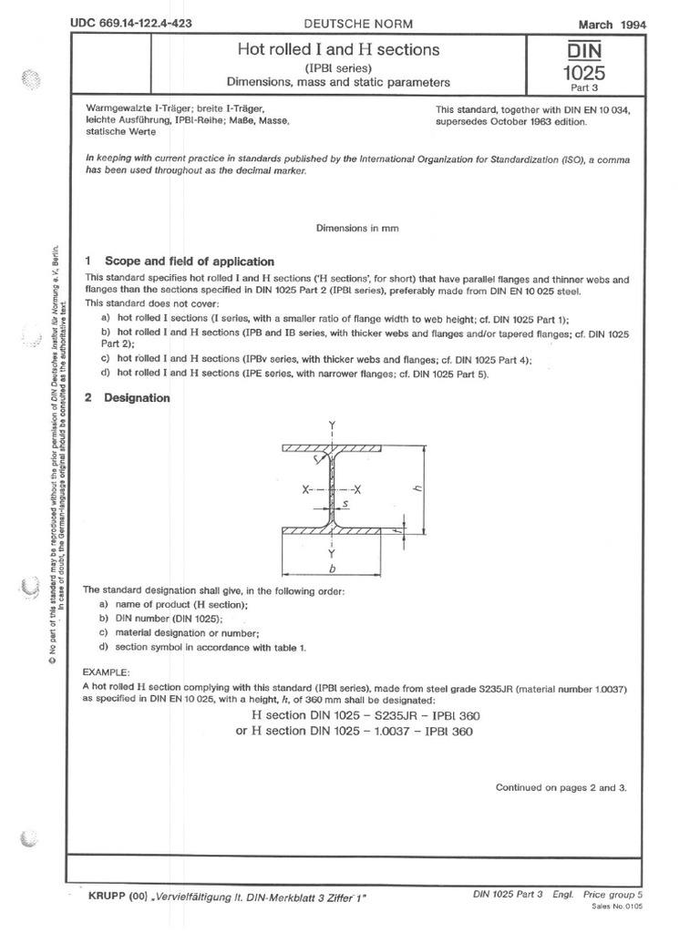 Din 1025-3, e | PDF