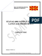Stanag 6001 Sample Test of Language Proficiency