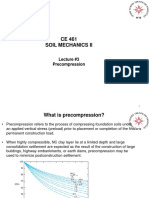 CE 461 Soil Mechanics Ii: Lecture #3 Precompression