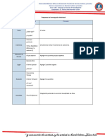 Característica Descripción Procesos: Propuesta de Investigación Individual