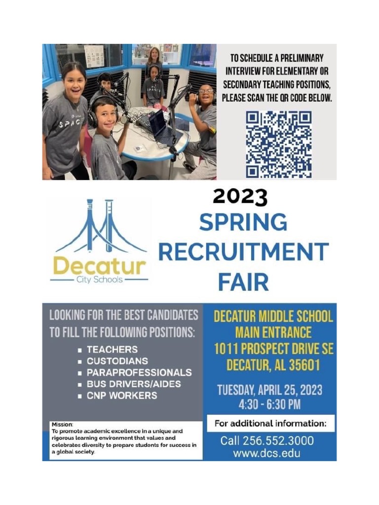 Decatur City Schools Job Fair PDF