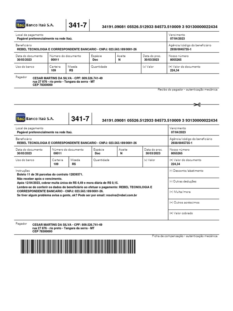 Boleto-8055265 - Cesar Martins | PDF | Tecnologia financeira | Finanças ...