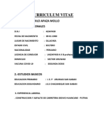 Curriculum Vitae: Cirilo Apaza Mollo 1.-Datos Personales