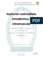 Inyección Subcutánea, Intradérmica e Intramuscular