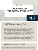 Pertumbuhan Dan Perkembangan Sejarah Islam Masa Rasulullah Saw