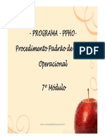 Programa - Ppho-Procedimento Padrão de Higiene Operacional 7º Módulo