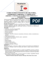 Curso Super Intensivo de Oratoria, Expresión Corporal Y Liderazgo