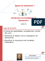 Sesión 01 - Introducción A La Investigación de Operaciones I - B