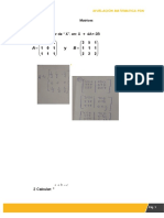 Matrices nivelación matemática PDN