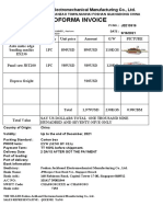 Proforma Invoice: Foshan Jackbond Electromechanical Manufacturing Co., LTD