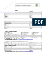 Formulário Licenciamento Ambiental