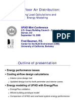 Underfloor Air Distribution:: Cooling Load Calculations and Energy Modeling