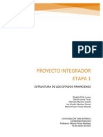 Proyecto Integrador Etapa 1: Estructura de Los Estados Financieros