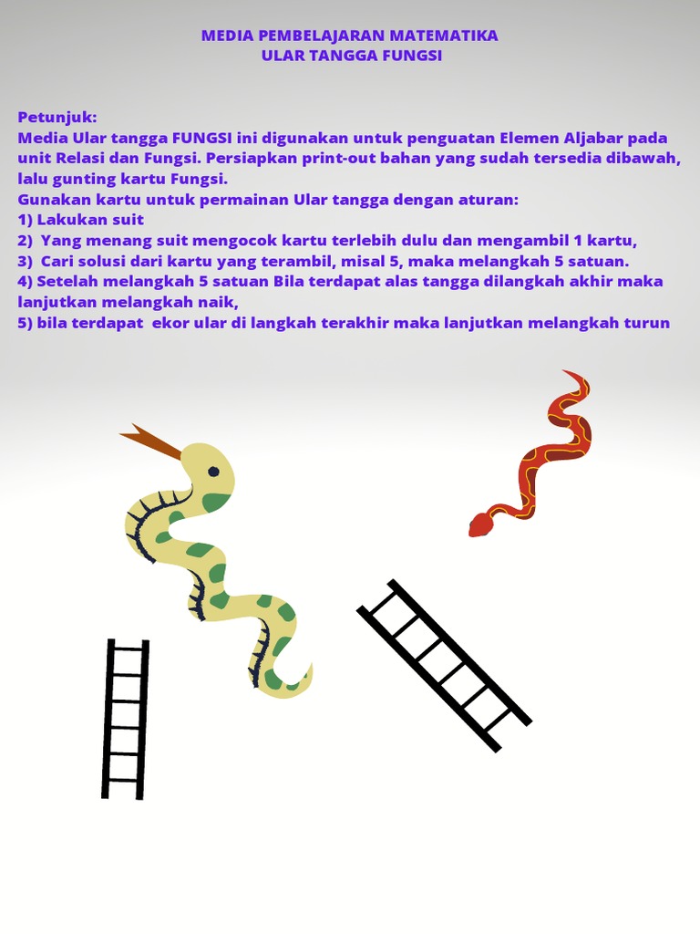 Ular Tangga Edukasi Fungsi Matematika | PDF
