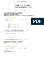 Exercices de Revision Sur Limites Et Derivation: Exercice 1