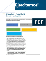 Módulo 1 - Actividad 1: Entrevista o Consulta Pública