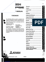 Mitsubishi Eclipse Workshop Manual