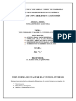 Métodos para Evaluar El Sistema de Control Interno