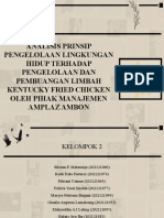 Analisis Prinsip Pengelolaan Lingkungan Hidup Terhadap Pengelolaan Dan Pembuangan Limbah Kentucky Fried Chicken Oleh Pihak Manajemen Amplaz Ambon