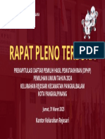 Rapat Pleno Terbuka Prekapitulasi DPHP Pemilu 2024 Kelurahan Rejosari