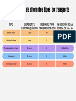 Características de Diferentes Tipos de Transporte