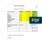 100 Producto: Ajo en Polvo Con Especias: Costo Variables de La Materia Prima