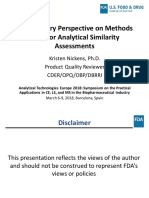 A Regulatory Perspective On Methods Used For Analytical Similarity Assessments