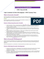 Economic Growth Development UPSC Economy Notes