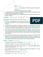 FACTORIZACIÓN - TRINOMIO DE LA FORMA x2+bx+c