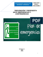 Plan de Emergencias.