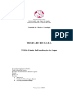 Trabalho de E.G.E.L: TEMA: Estudo Da Eutrofização Dos Lagos